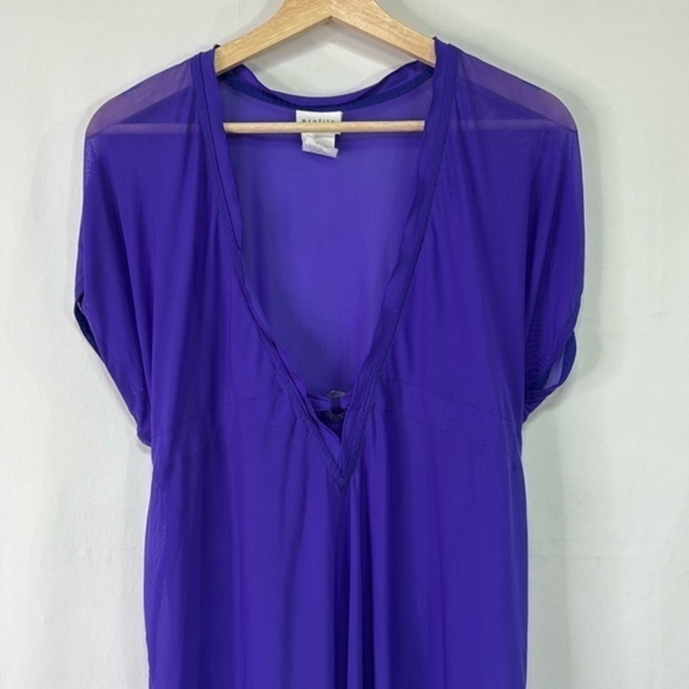 🥽 profile purple mesh swim cover-up. E308–3024